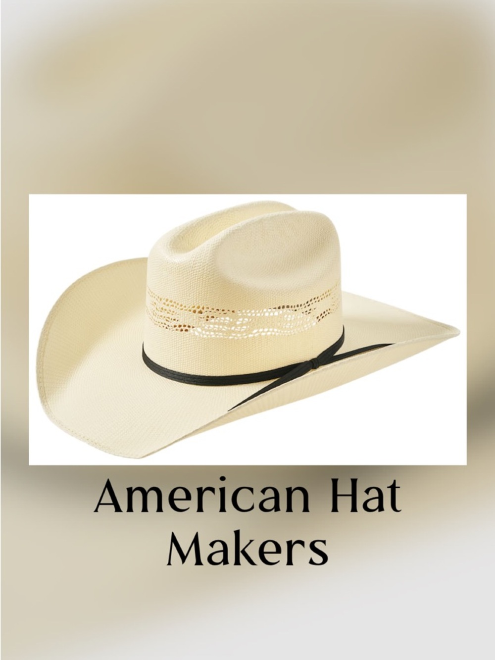 American Hat Makers Western Cowboy Hat with Black Band